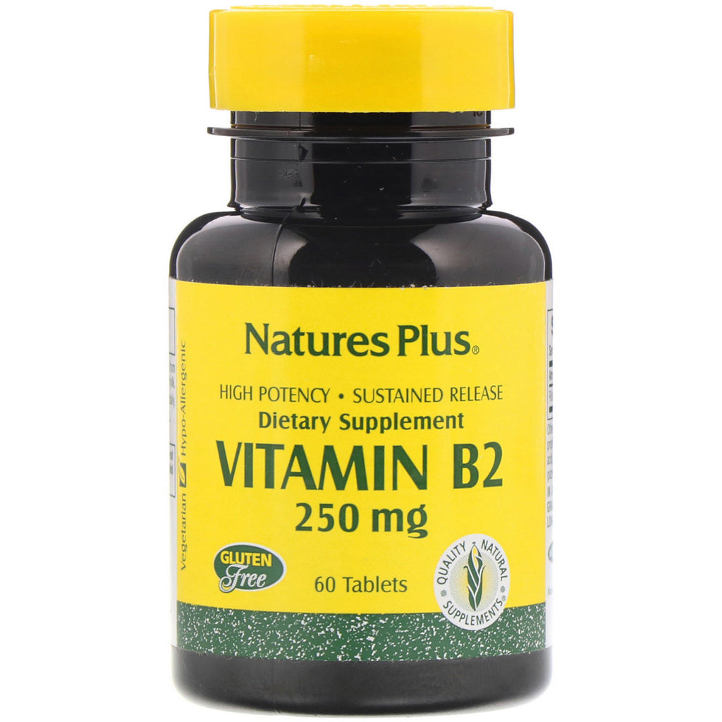Nature's Plus, Vitamin B-2, 250 mg, 60 Tablets