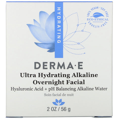 Derma E, Ultra Hydrating Alkaline Overnight Ansigtsbehandling, 2 oz (56 g)