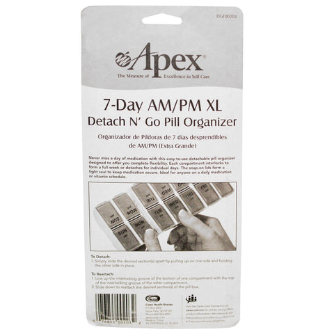 Apex, 7 días AM/PM XL, 1 organizador de pastillas