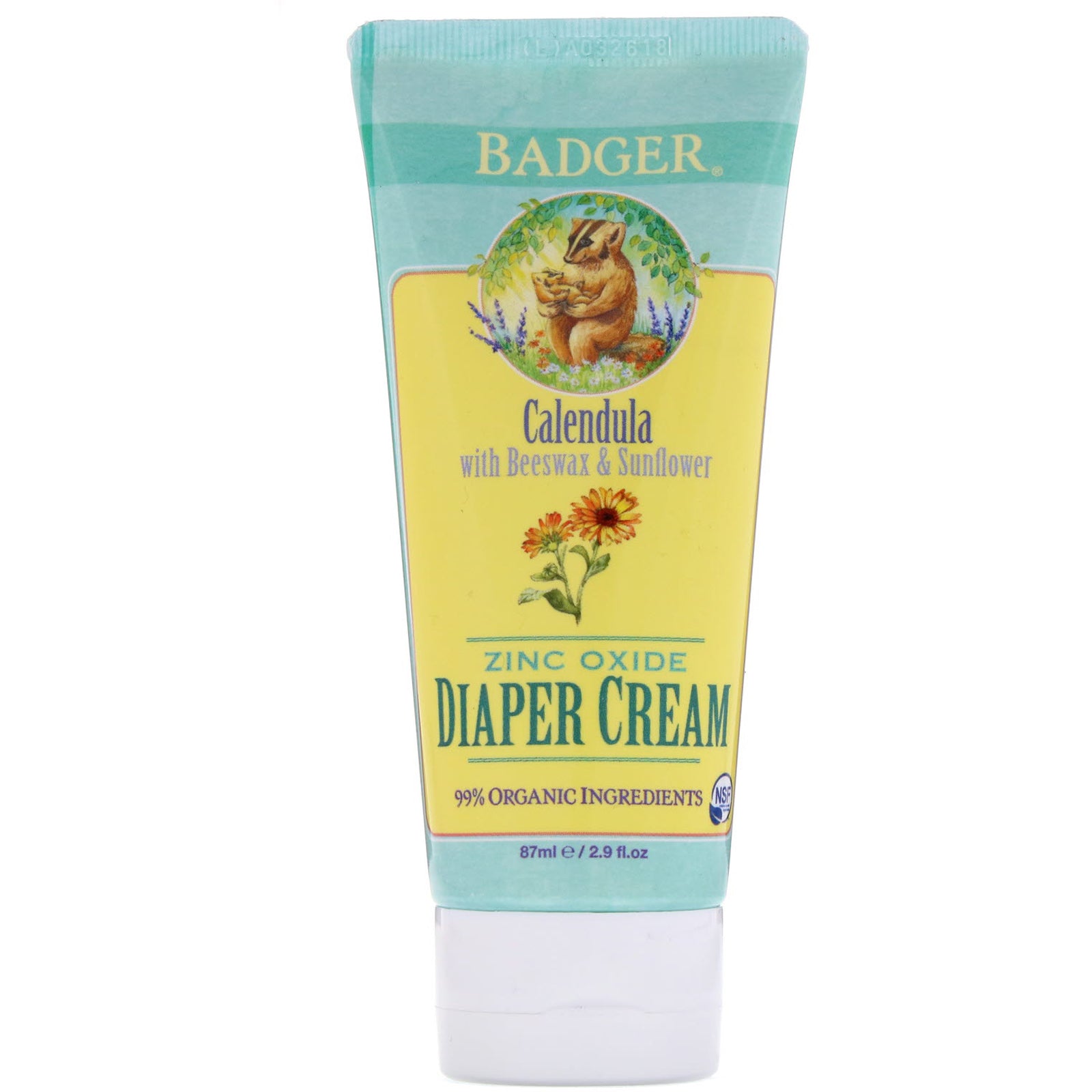 Badger Company, Diaper Cream, Calendula with Beeswax & Sunflower, 2.9 fl oz (87 ml)