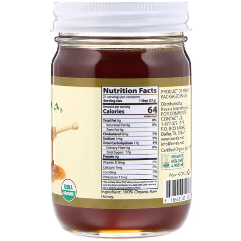Kevala,  Raw Oaxaca Honey, 16 oz (454 g)