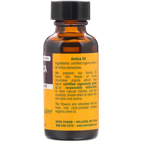 Herb Pharm, Aceite de árnica, 1 fl oz (30 ml)