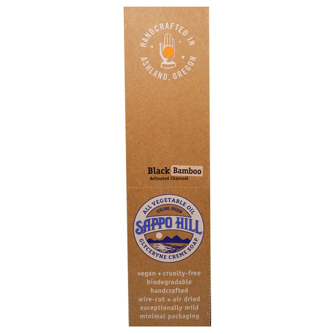 Sappo Hill, Glyceryne Cream Soap, Black Bamboo Activated Charcoal, 12 Bars, 3.5 oz (100 g) Each
