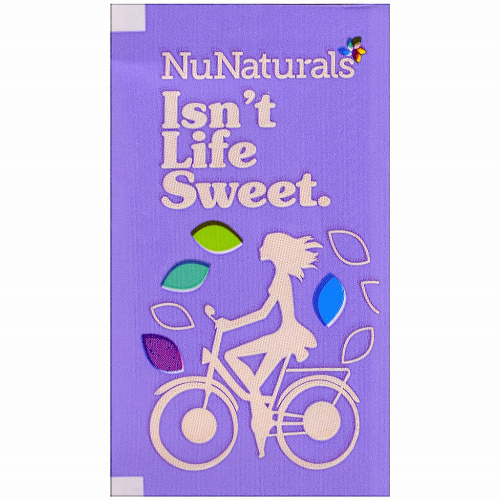 NuNaturals, NuStevia, Hvidt Stevia-pulver, 1000 pakker, 1000 g (2,23 lbs)