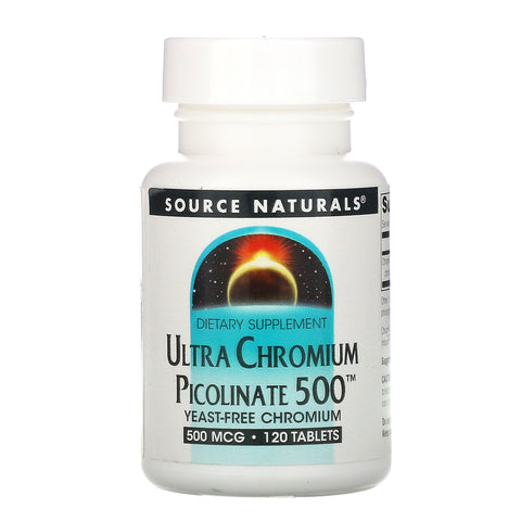 Source Naturals, Ultra Chromium Picolinate 500, 500 mcg, 120 Tablets