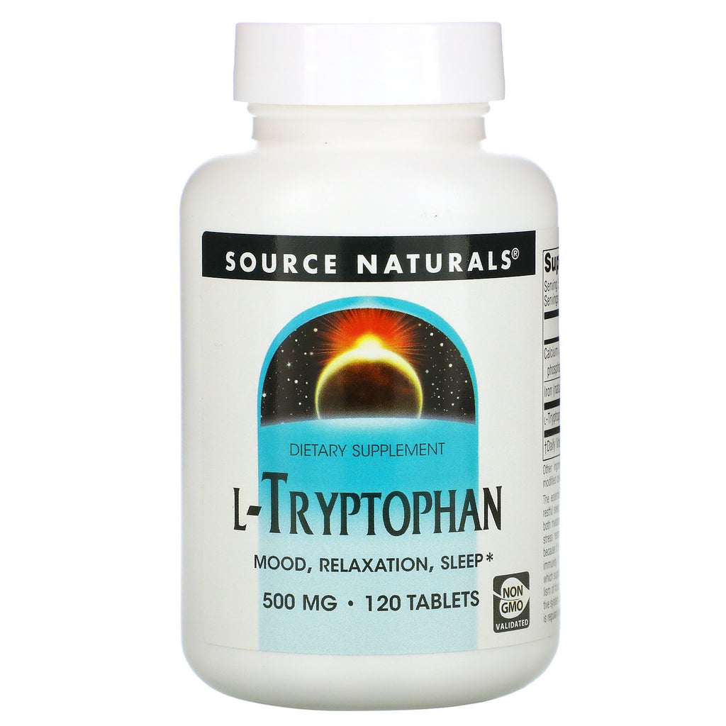 Source Naturals, L-Tryptophan, 500 mg, 120 Tablets