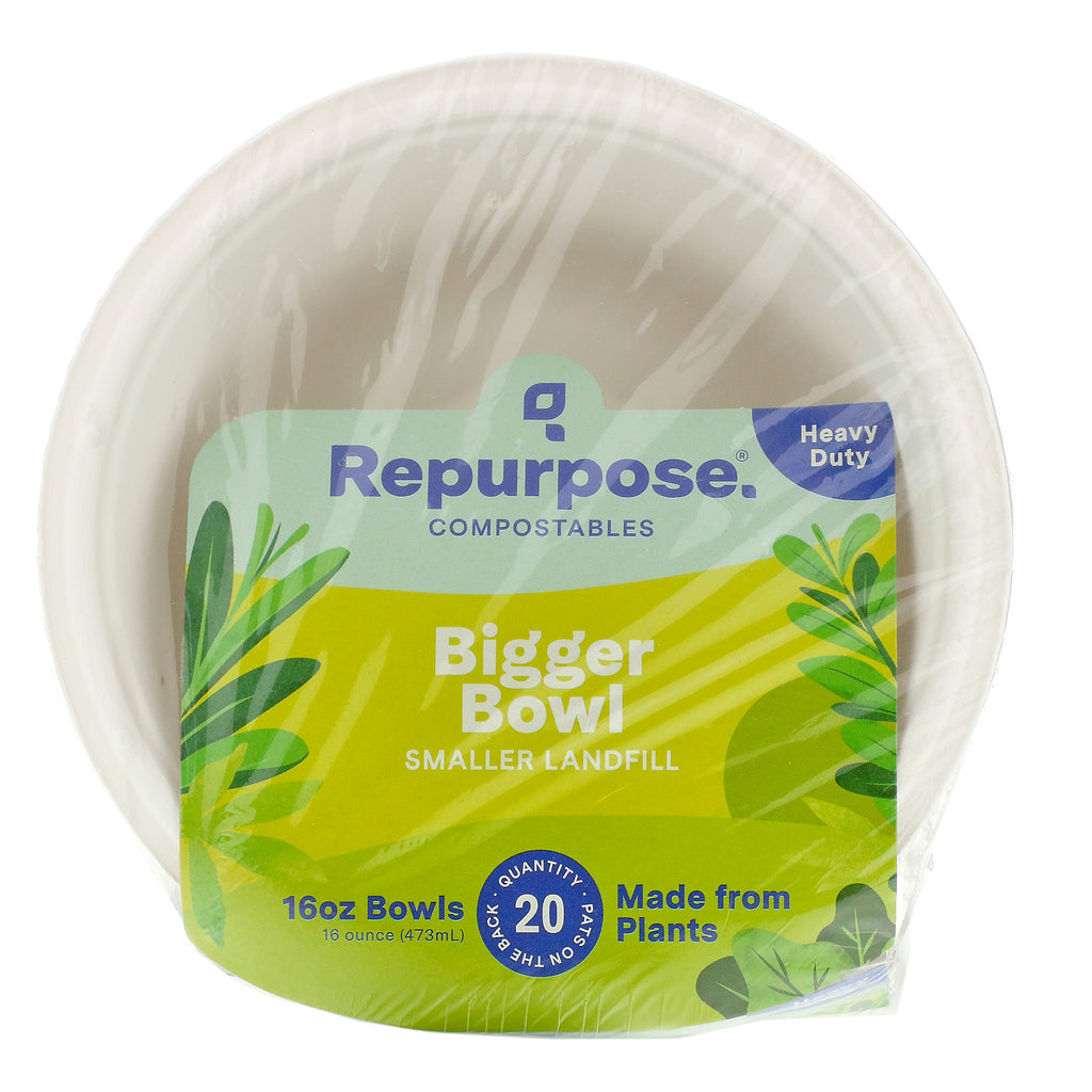 Repurpose, Heavy Duty, 16 oz Bowls, 20 Count