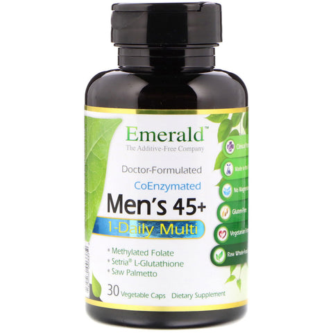 Emerald Laboratories, Men's 45+ 1-Daily Multi, 30 Vegetable Caps