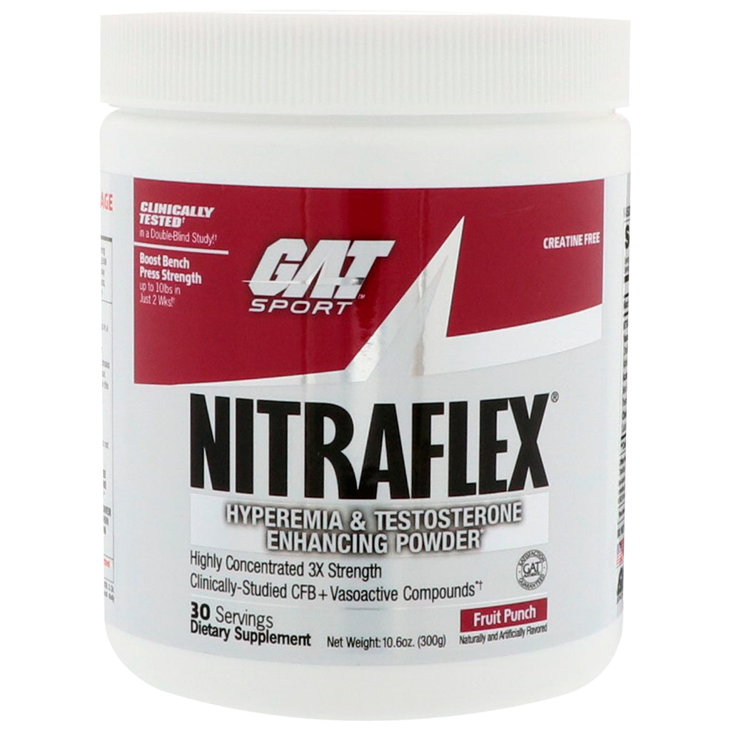 GAT, NITRAFLEX, Fruit Punch, 10.6 oz (300 g)