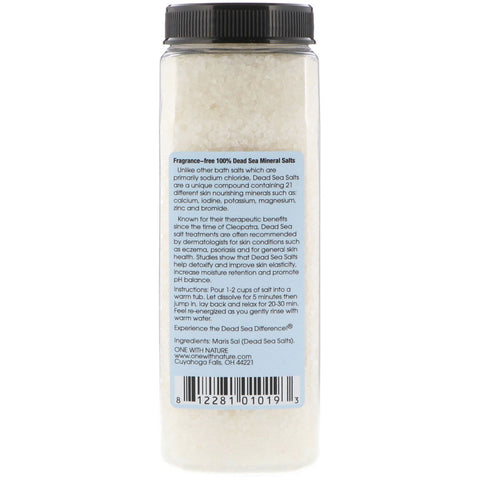 One with Nature, Dead Sea Mineral Salts, Fragrance Free, 2 lbs (907 g)