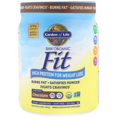 Garden of Life, RAW Organic Fit, High Protein for Weight Loss, Chocolate, 16.3 oz (461 g)