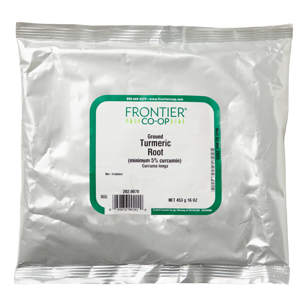 Frontier Natural Products, Raíz de cúrcuma molida, 16 oz (453 g)