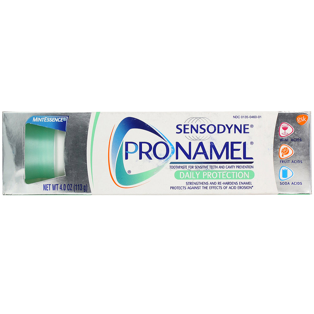 Sensodyne, ProNamel, pasta dental de protección diaria, MintEssence, 4,0 oz (113 g)