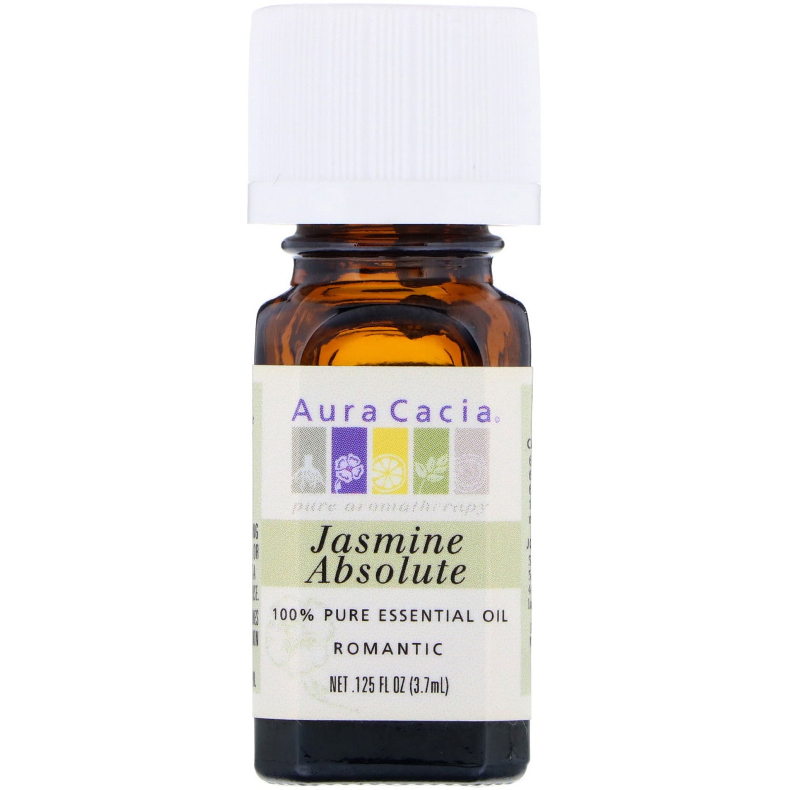 Aura Cacia, 100% Pure Essential Oil, Jasmine Absolute, .125 fl oz (3.7 ml)