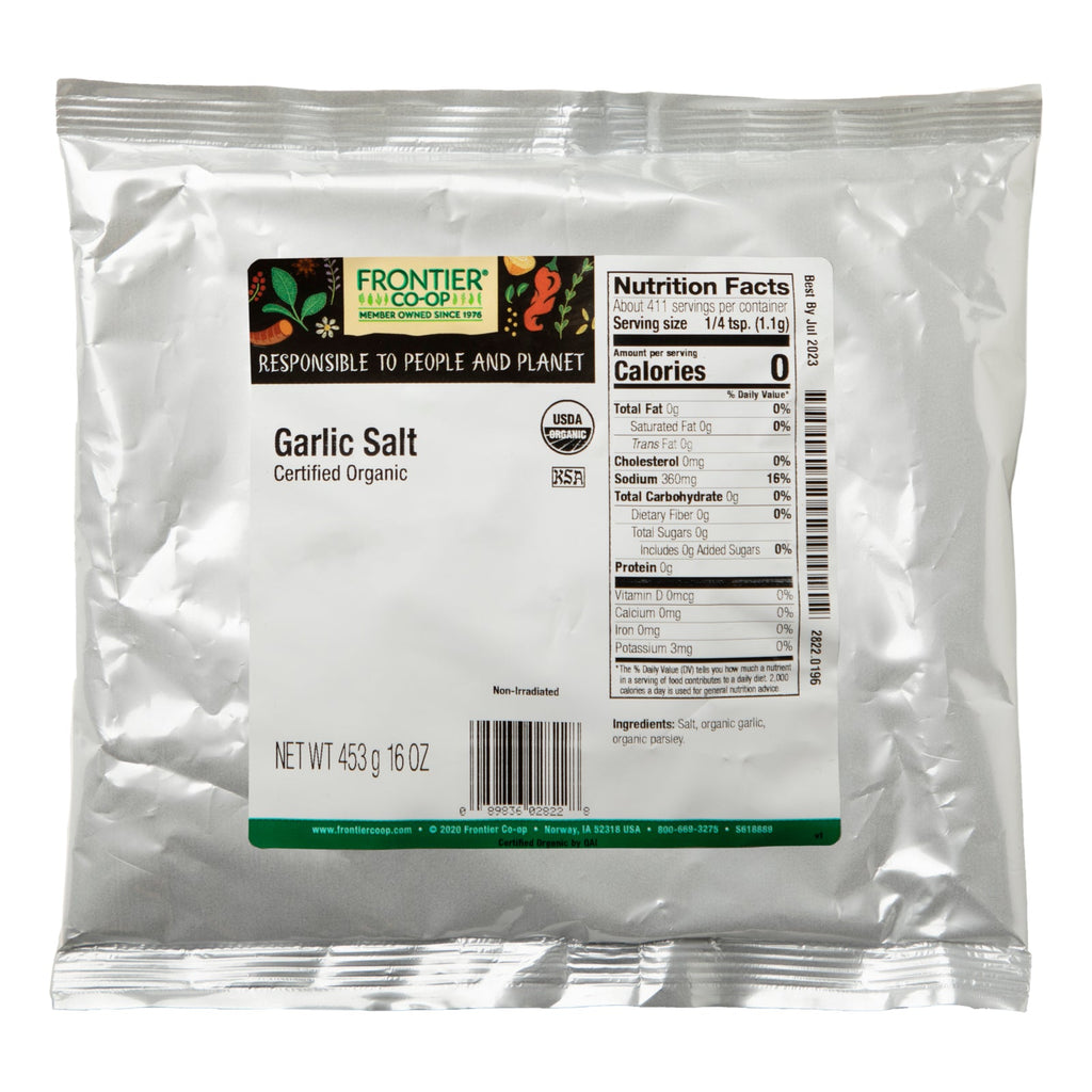 Frontier Natural Products, sal de ajo, 16 oz (453 g)