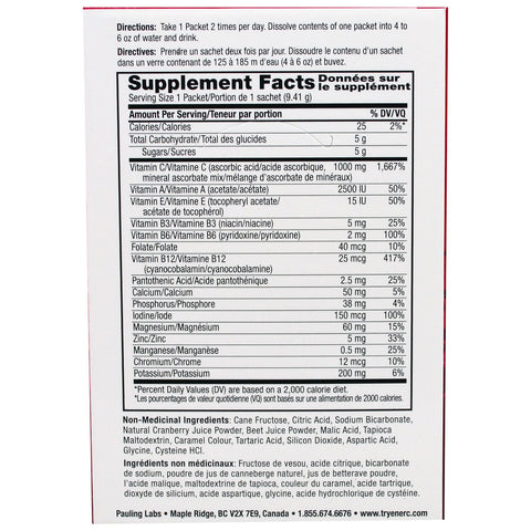 Ener-C, vitamina C, mezcla de bebida efervescente en polvo, arándano, 30 paquetes, 10,0 oz (282,3 g)