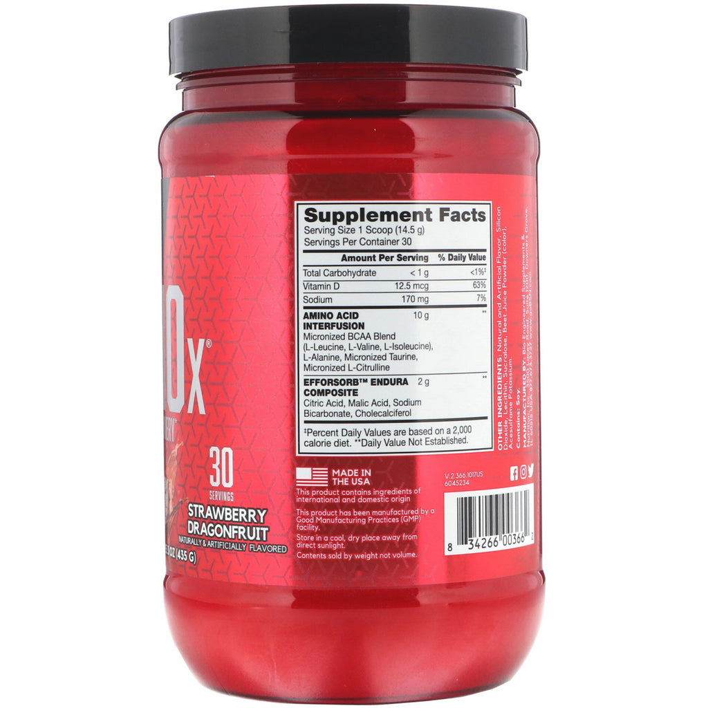 BSN, AminoX, Endurance &amp; Recovery, Strawberry Dragonfruit, 15,3 oz (435 g)