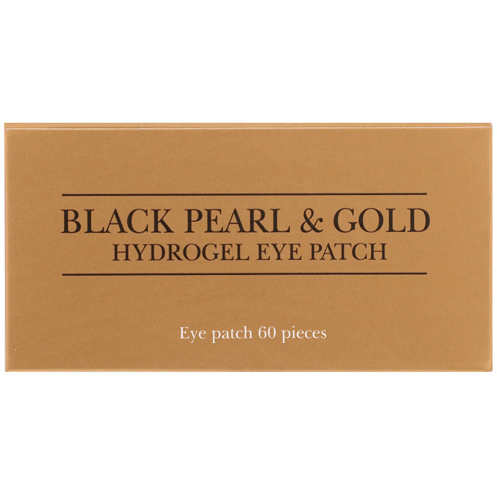 Petitfee, Parche ocular de hidrogel dorado y perla negra, 60 parches