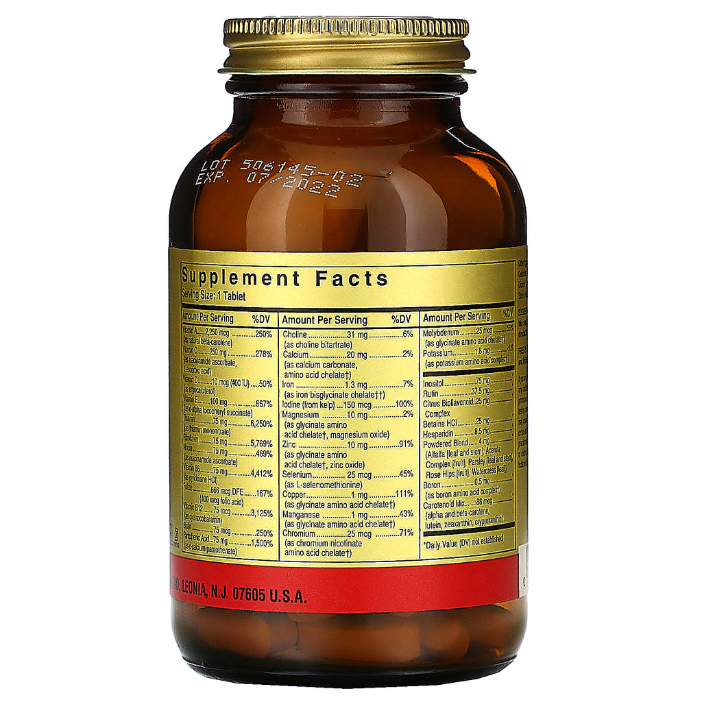 Solgar, Formel V, VM-75, flere vitaminer med chelaterede mineraler, 90 tabletter