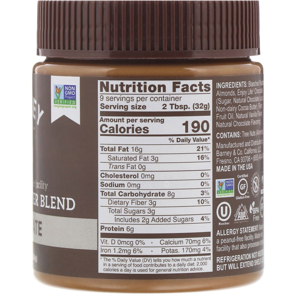 Barney Butter, Mandelsmørblanding, Chokolade, 10 oz (284 g)