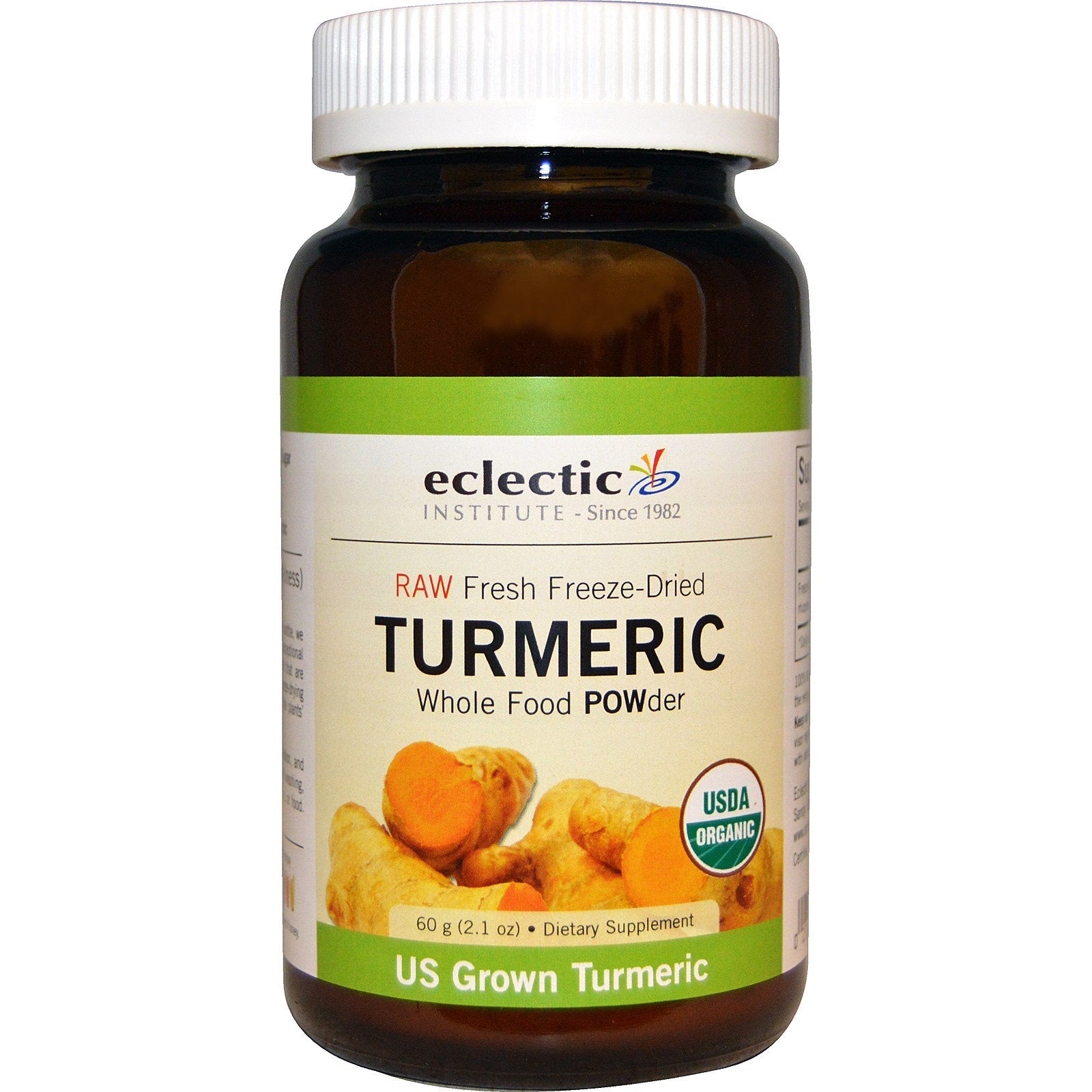 Eclectic Institute, Raw Fresh Freeze-Dried, Turmeric, Whole Food POWder, 2.1 oz (60 g)
