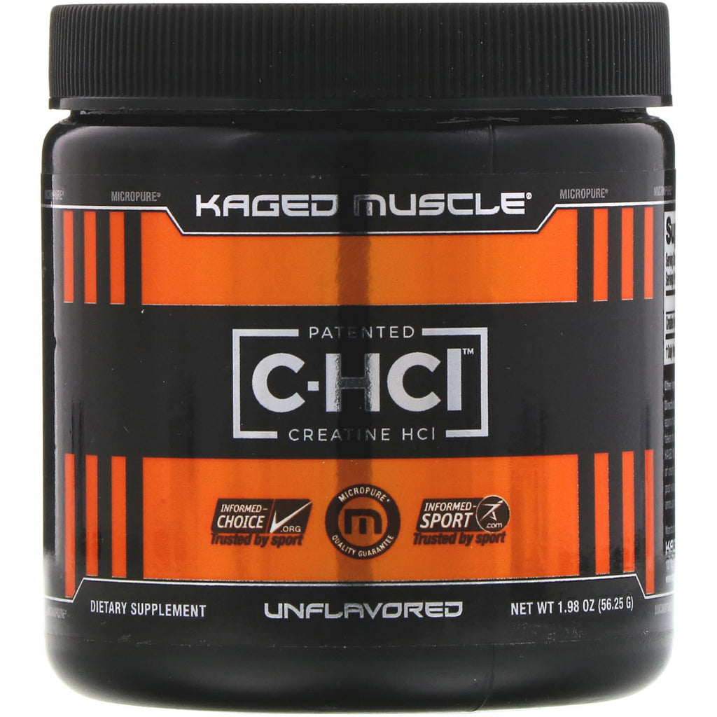 Kaged Muscle, Patented C-HCI, Creatine HCI, Unflavored, 1.98 oz (56.25 g)