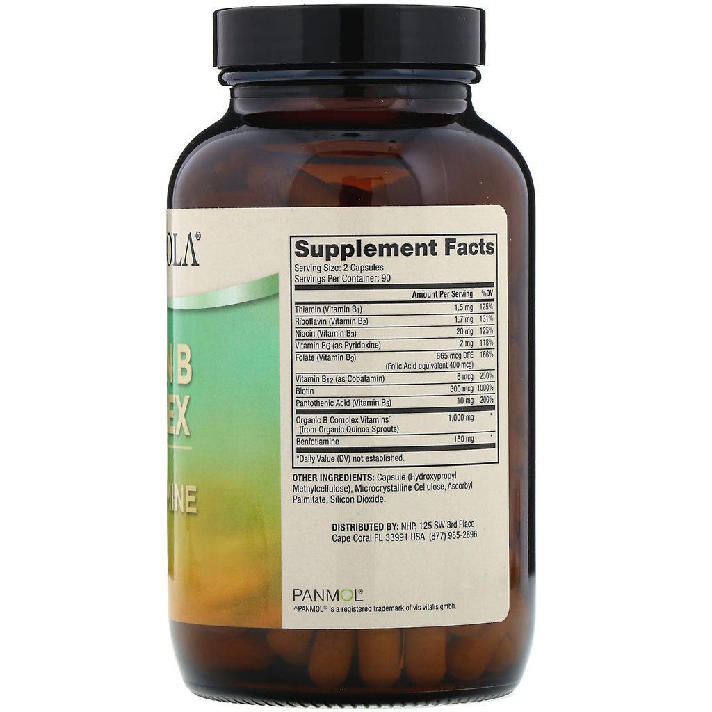 Dr. Mercola, vitamin B-kompleks med benfotiamin, 180 kapsler