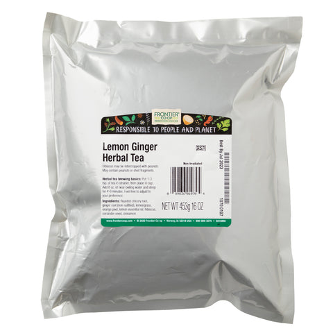 Frontier Natural Products, Lemon Ginger Herbal Tea, 16 oz (453 g)