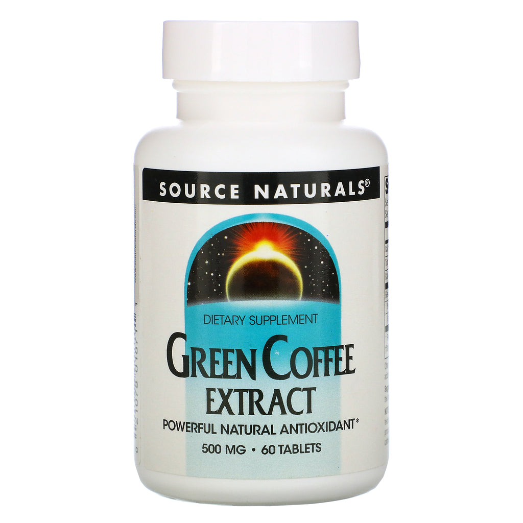 Source Naturals, Green Coffee Extract, 500 mg, 60 Tablets