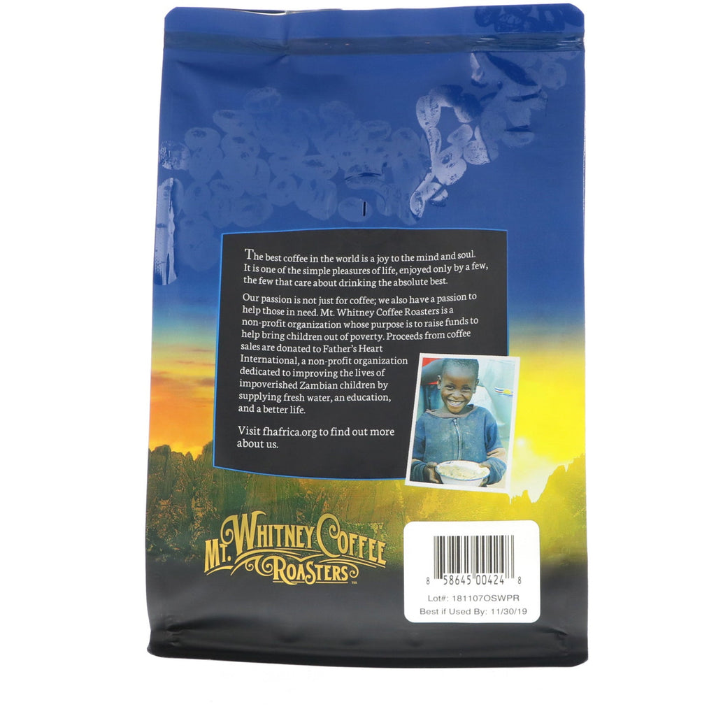 Mt. Whitney Coffee Roasters, Perú descafeinado, tostado medio, café molido, 12 oz (340 g)