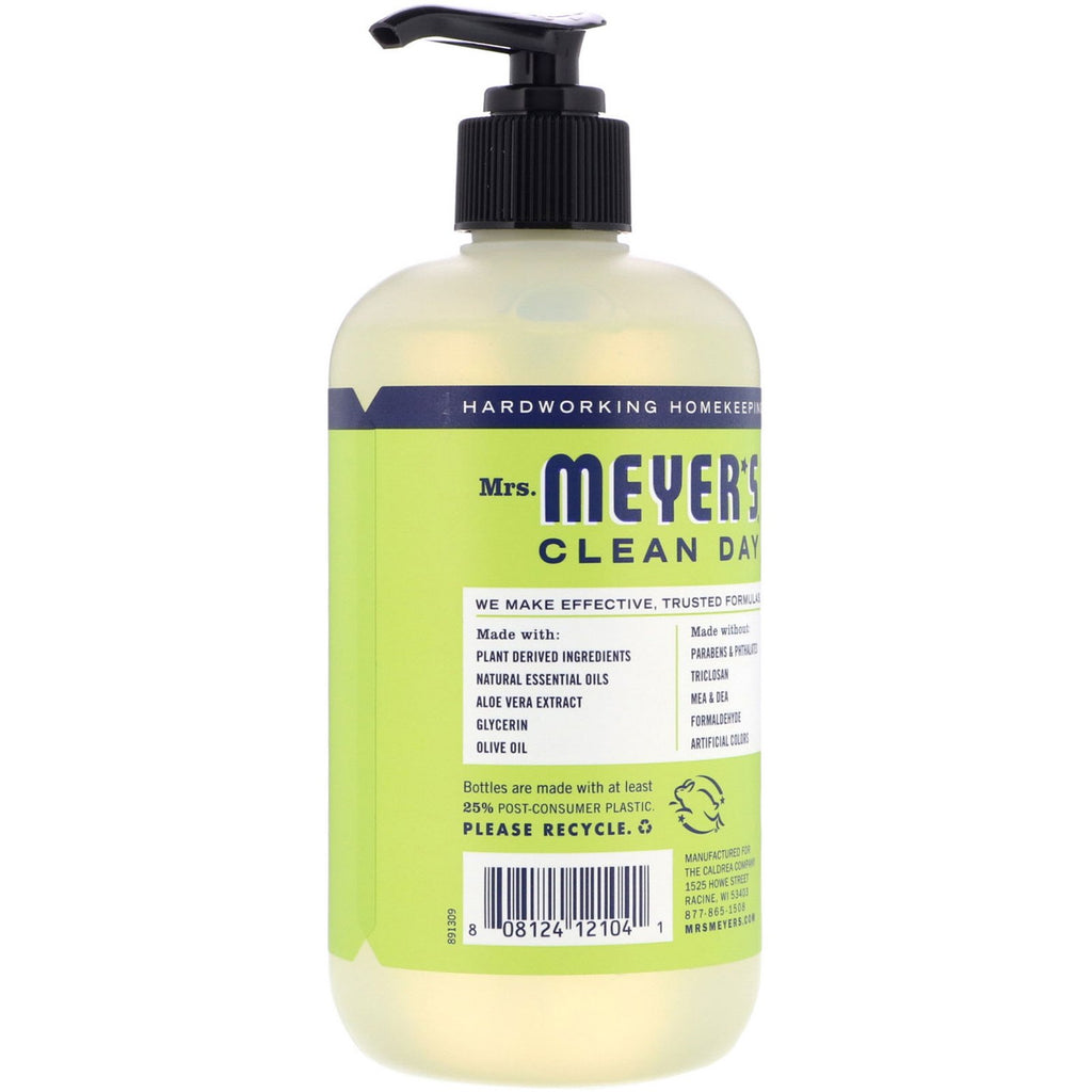 Mrs. Meyers Clean Day, håndsæbe, duft af citronverbena, 12,5 fl oz (370 ml)