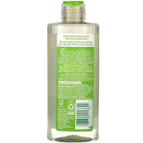 Simple Skincare, Agua limpiadora micelar, 6,7 fl oz (198 ml)