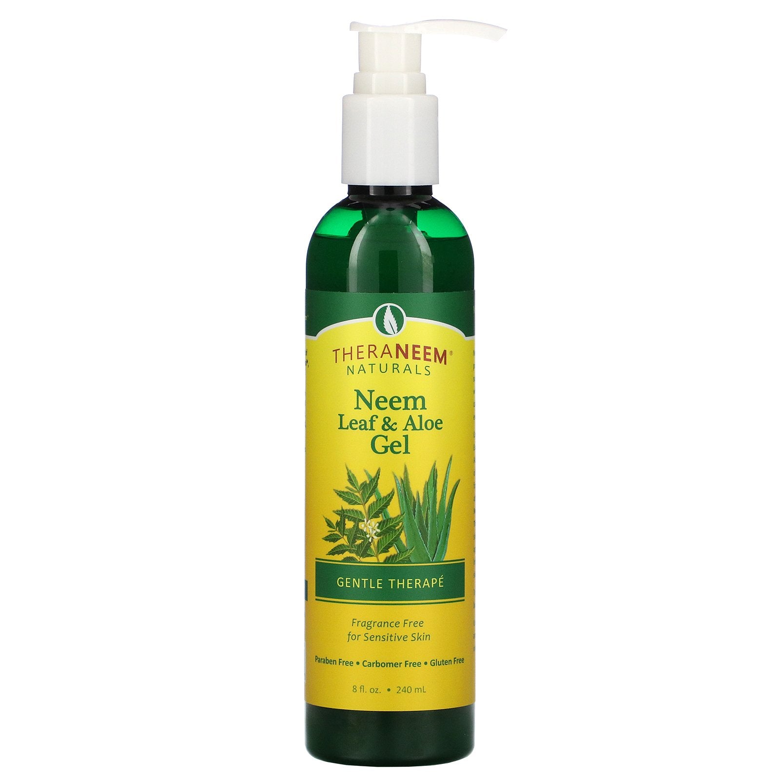 Organix South, TheraNeem Naturals, Gentle Therapé, Neem Leaf & Aloe Gel, Fragrance Free, 8 fl oz (240 ml)