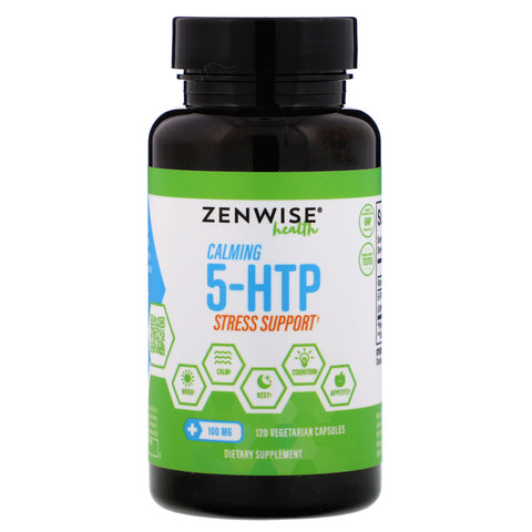 Zenwise Health, Calming 5-HTP Stress Support, 100 mg, 120 Vegetarian Capsules