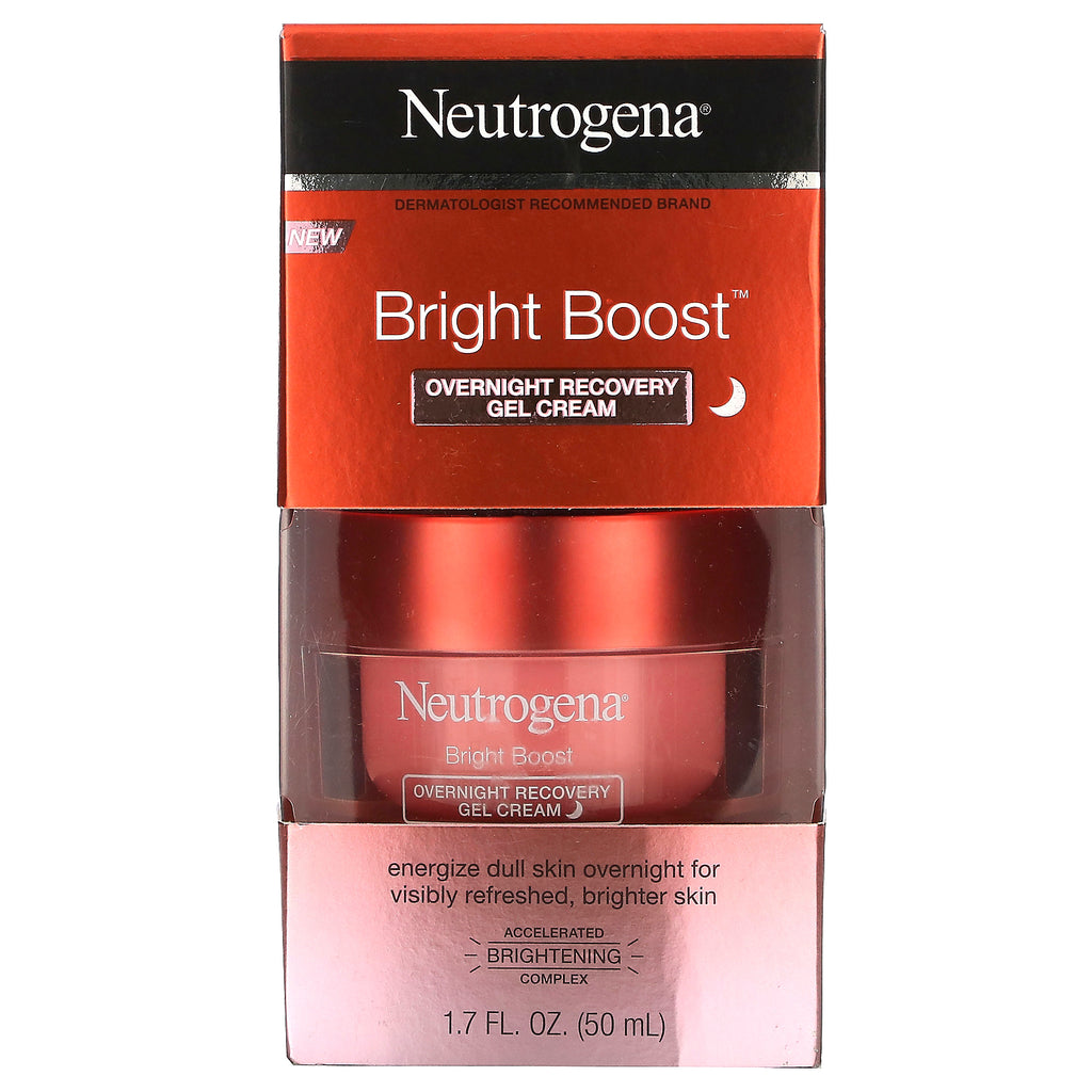 Neutrogena, Bright Boost, Crema en gel de recuperación nocturna, 50 ml (1,7 oz. líq.)