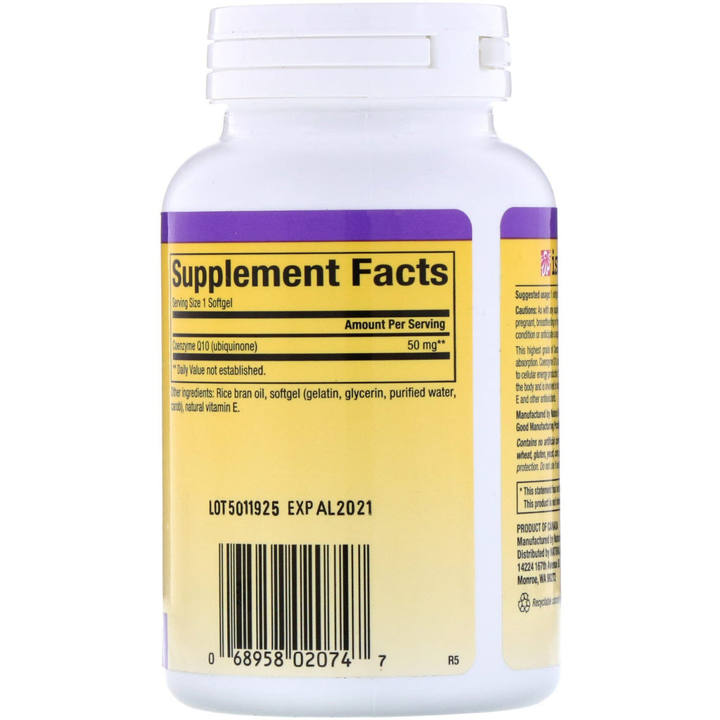 Natural Factors, Coenzima Q10, 50 mg, 120 cápsulas blandas