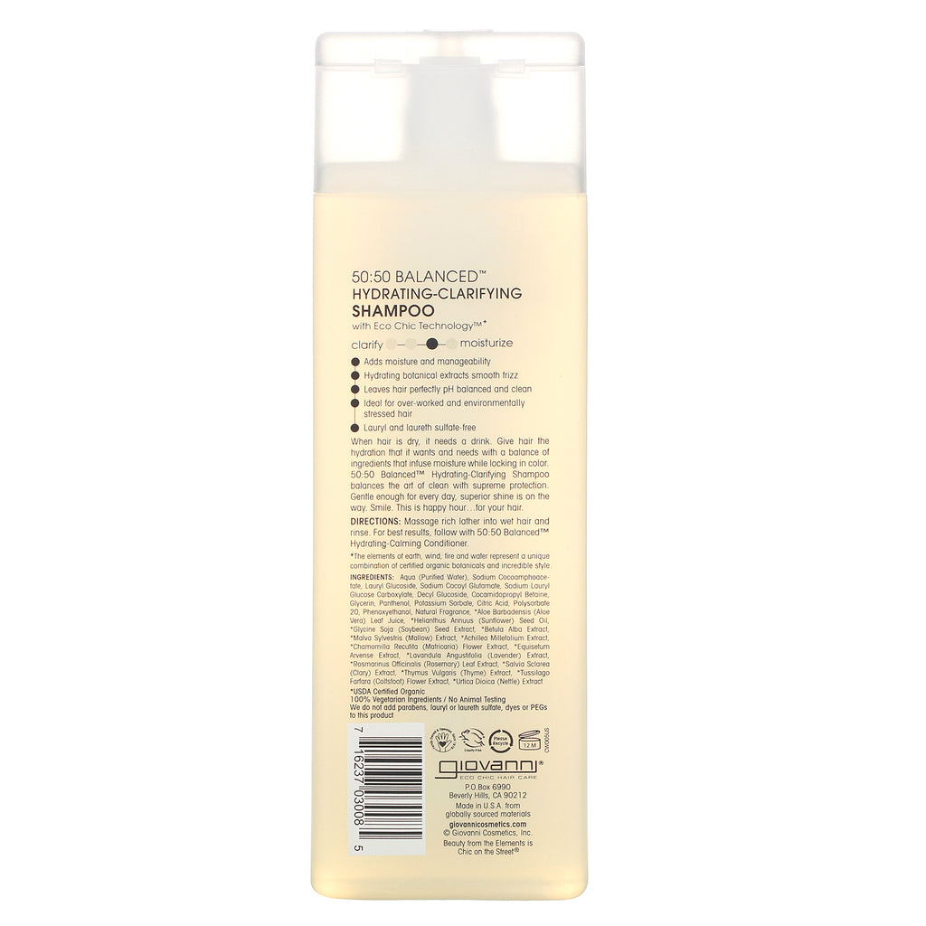 Giovanni, 50:50 Balanced Hydrating-Clarifying Shampoo, 8,5 fl oz (250 ml)