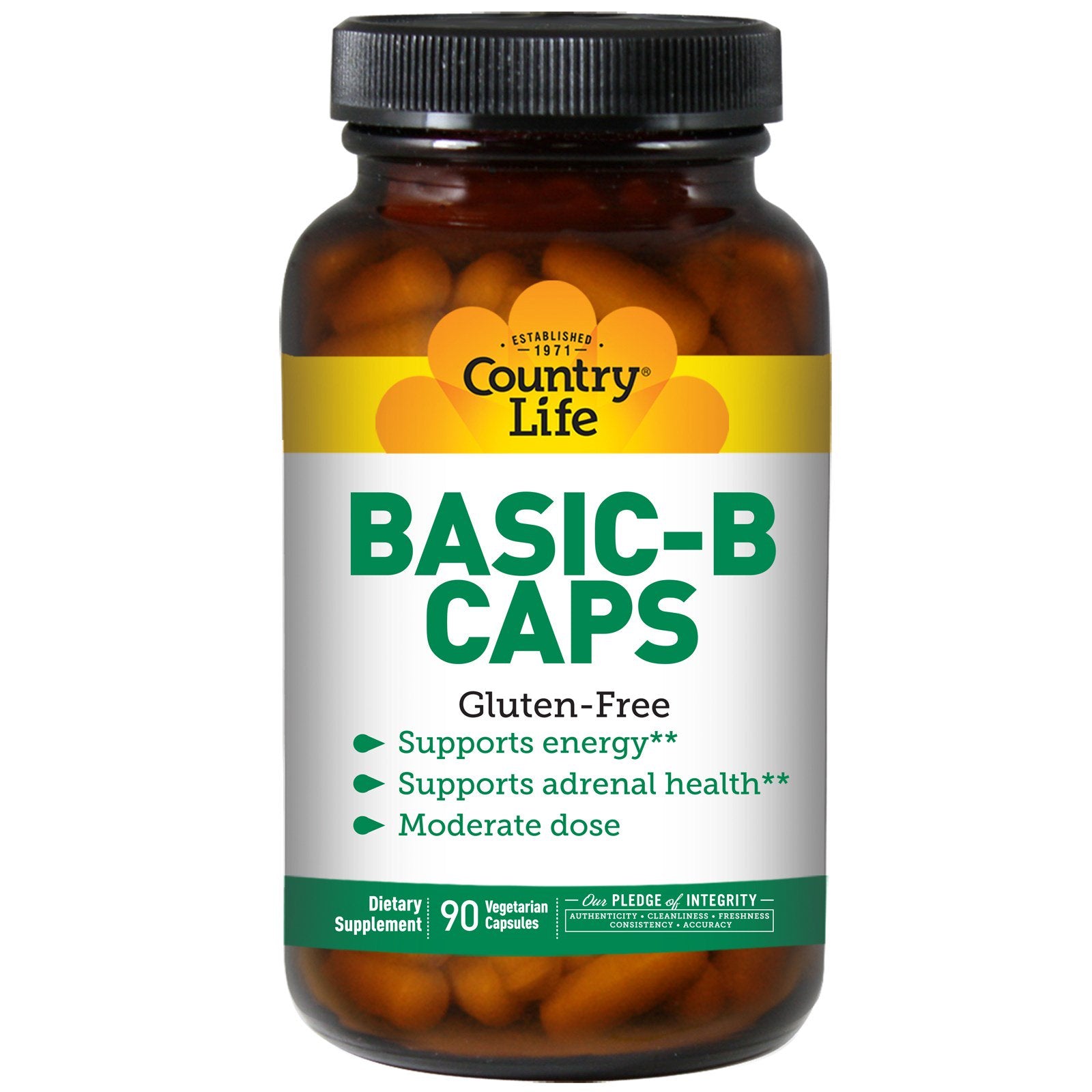 Country Life, Basic-B Caps, 90 Vegetarian Capsules