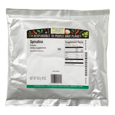 Frontier Natural Products, Espirulina en polvo, 16 oz (453 g)
