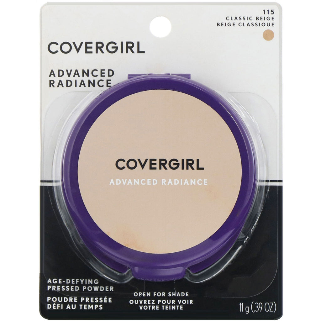 Covergirl, Advanced Radiance, Age-Defying, Pressed Powder, 115 Classic Beige, 0,39 oz (11 g)
