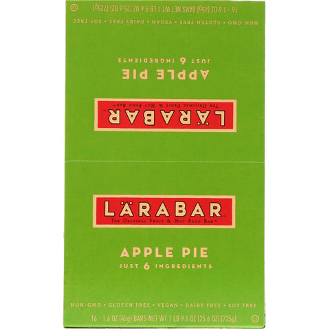 Larabar, The Original Fruit & Nut Food Bar, tarta de manzana, 16 barras, 1,6 oz (45 g) cada una