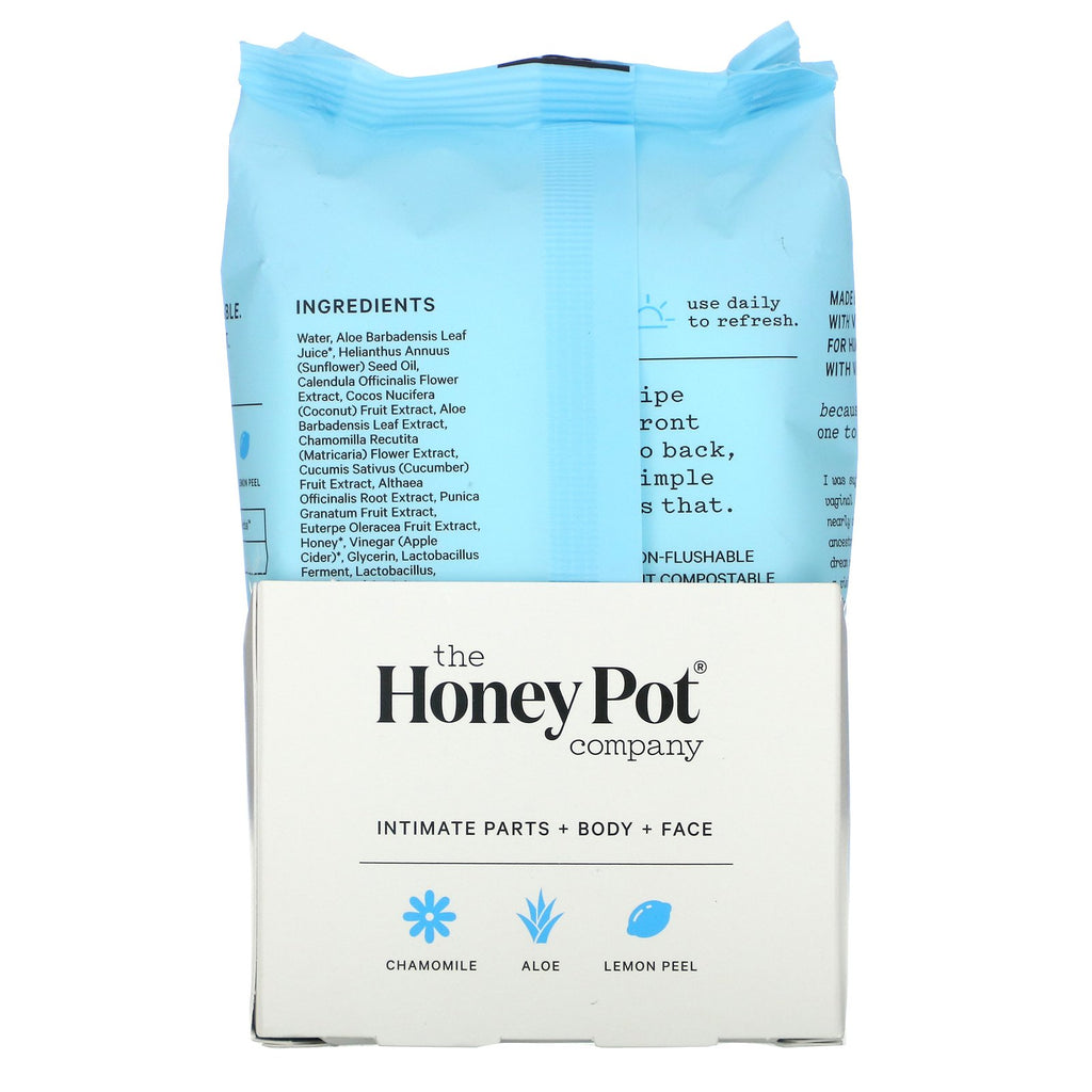 The Honey Pot Company, toallitas sensibles, 30 unidades