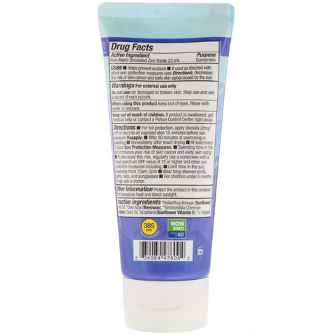 Badger Company, Sport, Natural Mineral Sunscreen Cream, SPF 35, Uparfumeret, 2,9 fl oz (87 ml)