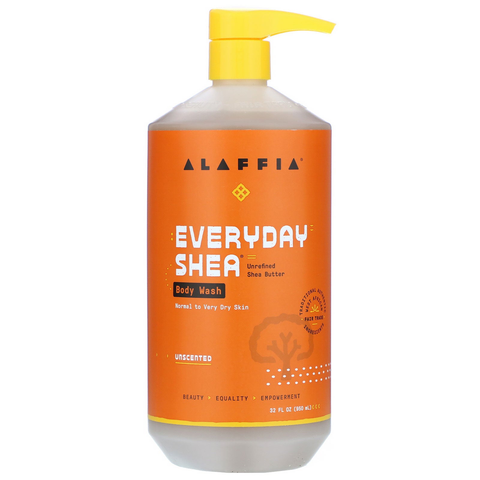 Alaffia, Everyday Shea, Body Wash, Unscented, 32 fl oz (950 ml)