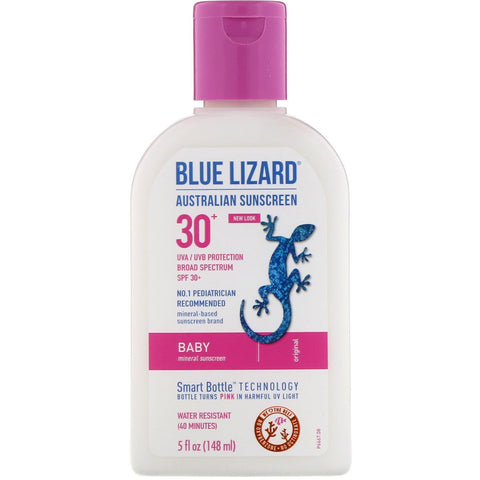 Blue Lizard Australian Sunscreen, Baby, Mineral Sunscreen, SPF 30+, 5 fl oz (148 ml)