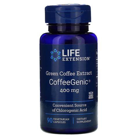 Life Extension, CoffeeGenic, Green Coffee Extract, 400 mg, 90 Vegetarian Capsules