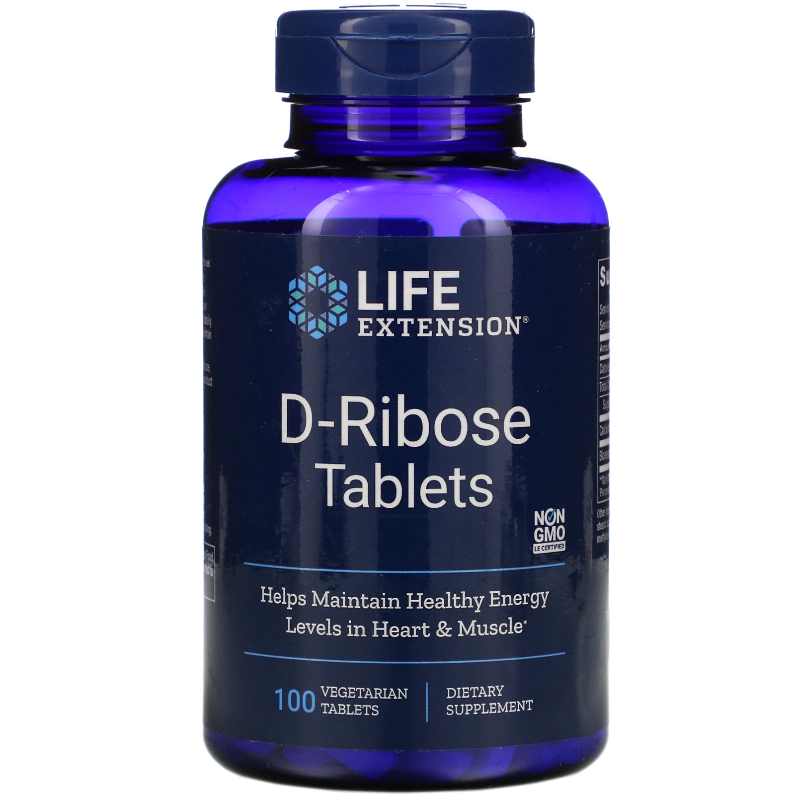 Life Extension, D-Ribose Tablets, 100 Vegetarian Tablets