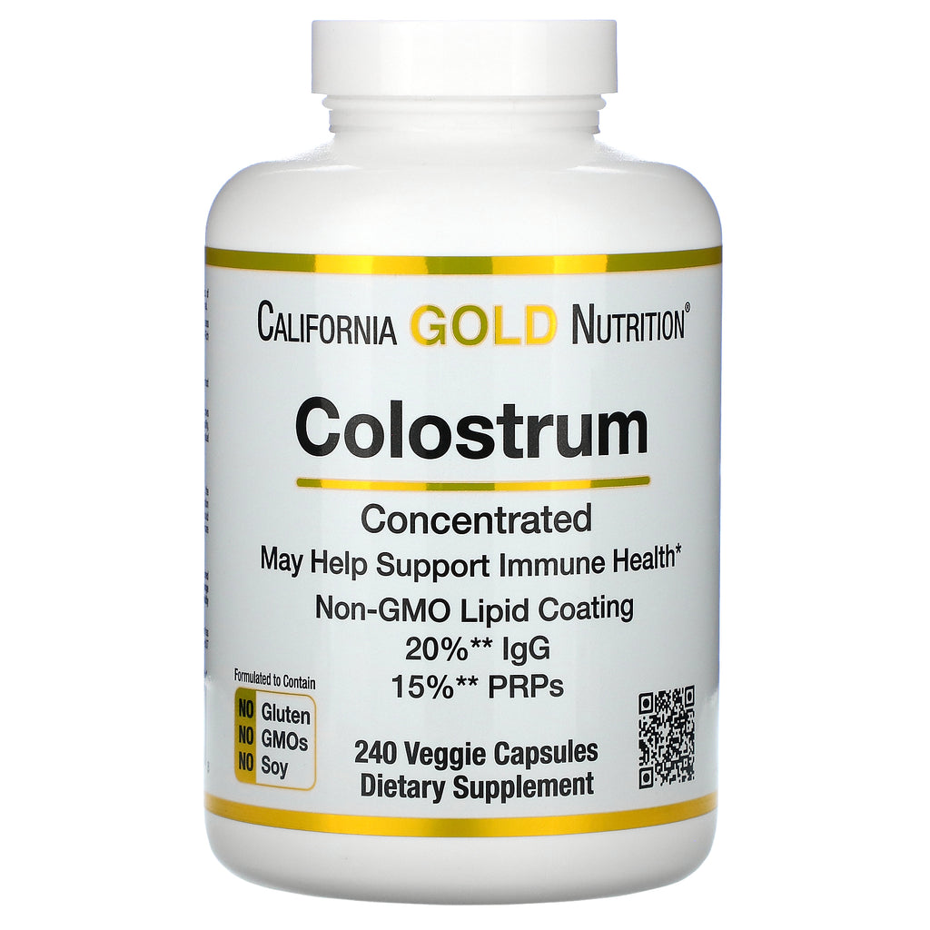 California Gold Nutrition, Colostrum, Concentrated, 240 Veggie Capsules