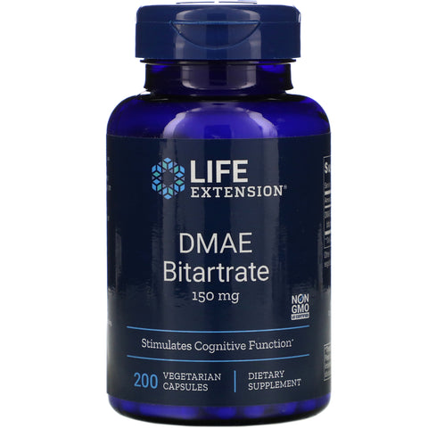 Life Extension, DMAE Bitartrate, 150 mg, 200 Vegetarian Capsules