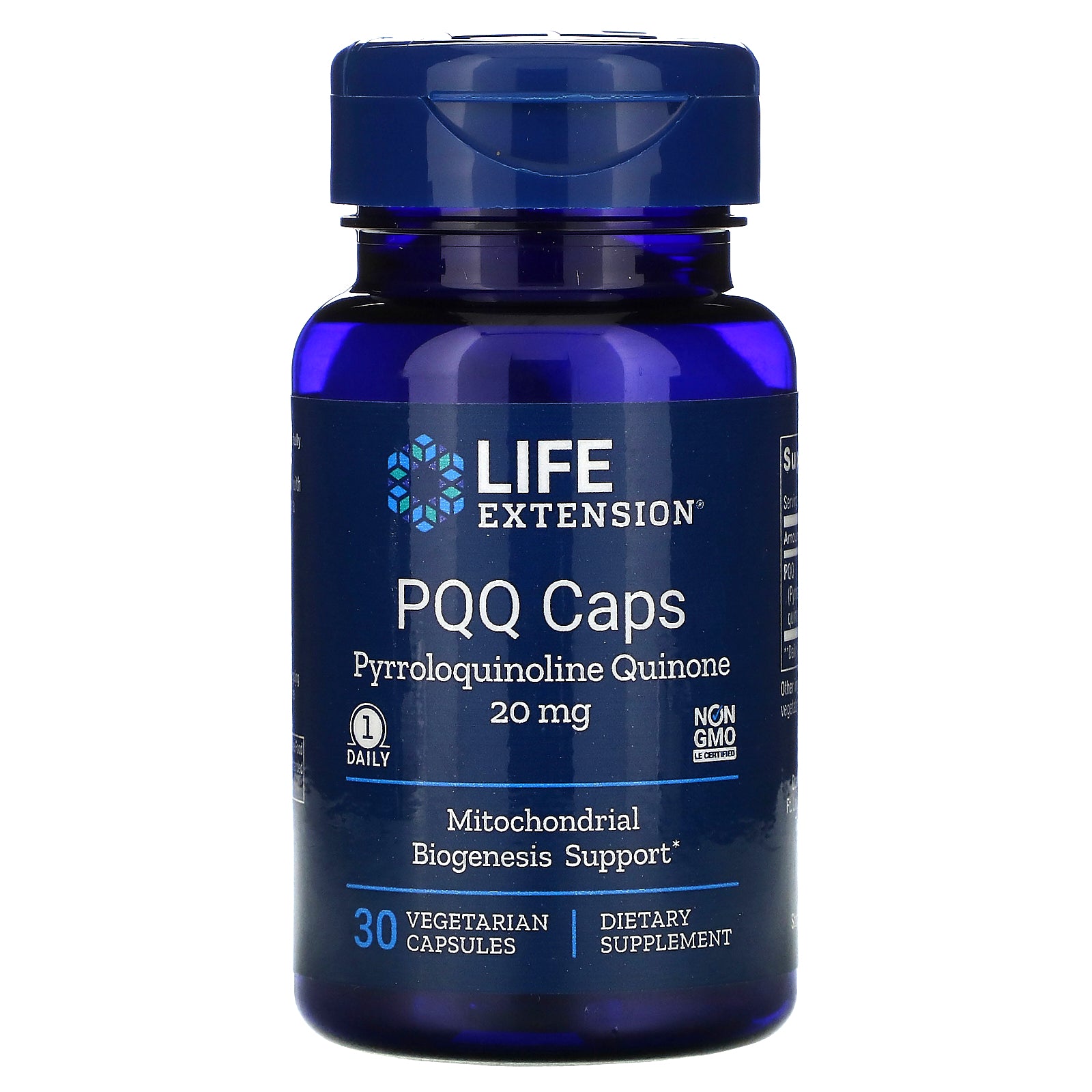 Life Extension, PQQ Caps, 20 mg, 30 Vegetarian Capsules